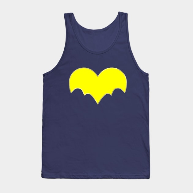 Bat Hero Heart Tank Top by GloopTrekker